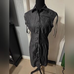 Gray Calvin Klein Button Up Dress